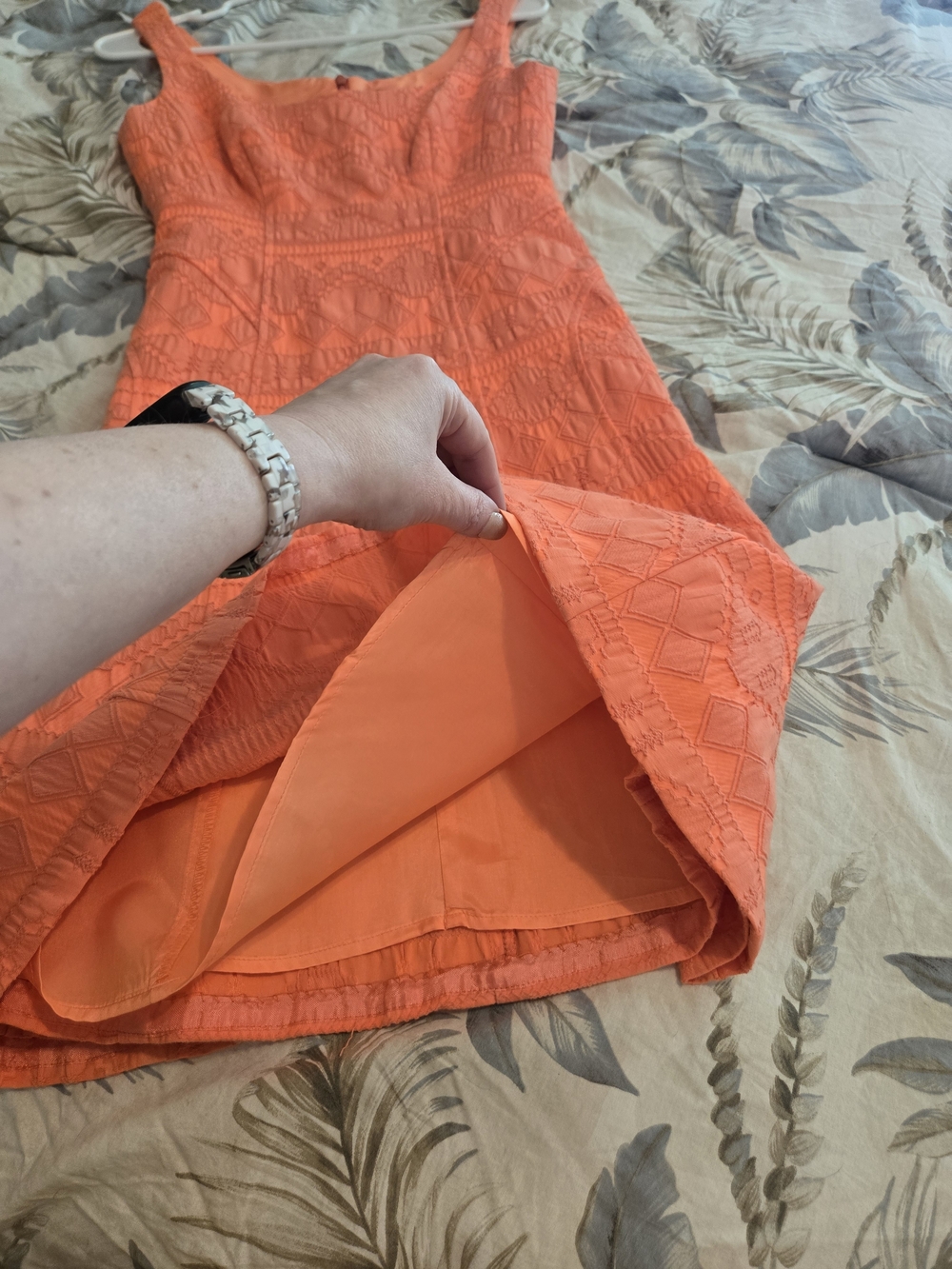 Nanette Lepore Neon Orange Structured Dress 0 - Picture 8 of 13